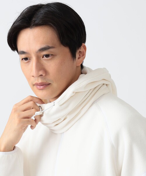 BEAMS GOLF（ビームスゴルフ）の「B.G.THREE / ALL-TIME フリース ネックゲイター（ネックウォーマー/スヌード・メンズ・ブラック/ホワイト・ONE SIZE）」の3枚目の写真