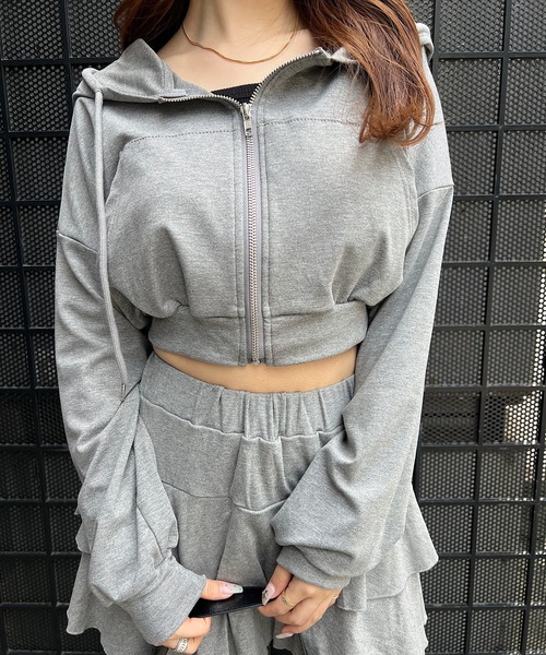 G.O.A. ベージュ フルジッパーパーカースカートセットと、Tシャツ2枚 セール】スウェットジップパーカー（パーカー）｜ZI-ON