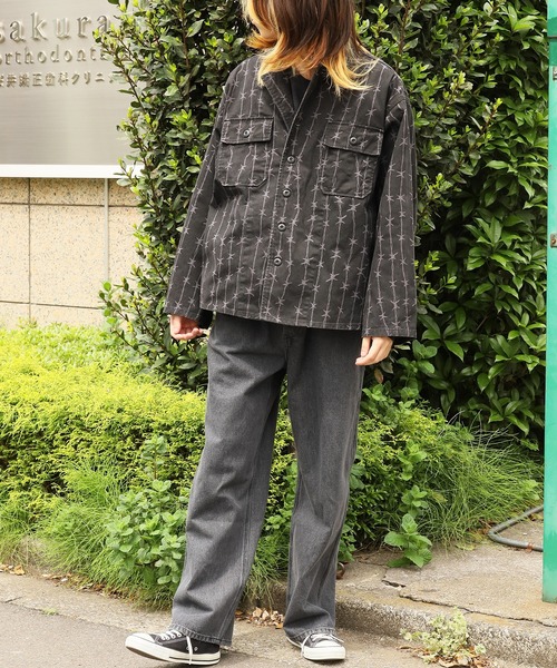 made in standard (メイドインスタンダード)の「MADE IN STANDARD / メイドインスタンダード ATIGUE UNIFORM SHIRT JACKET JACKET メンズ 秋物 秋服 2026年秋冬 冬服(ミリタリージャケット・メンズ・ブラック/グレー・M/L)」の7枚目の写真