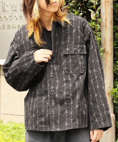 made in standard (メイドインスタンダード)の「MADE IN STANDARD / メイドインスタンダード ATIGUE UNIFORM SHIRT JACKET JACKET メンズ 秋物 秋服 2026年秋冬 冬服(ミリタリージャケット・メンズ・ブラック/グレー・M/L)」の4枚目の写真