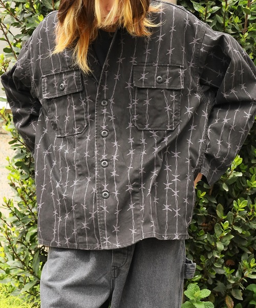 made in standard (メイドインスタンダード)の「MADE IN STANDARD / メイドインスタンダード ATIGUE UNIFORM SHIRT JACKET JACKET メンズ 秋物 秋服 2026年秋冬 冬服(ミリタリージャケット・メンズ・ブラック/グレー・M/L)」の5枚目の写真