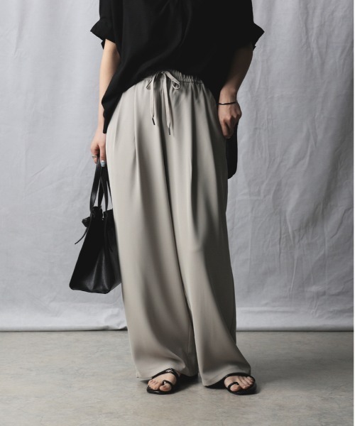 Right-on（ライトオン）の「【店頭で人気】【HONEYSUCKLE ROSE】接触冷感イージーパンツ（その他パンツ・レディース・ブラック/カーキブラウン/オレンジ/ベージュ・L/M）」の9枚目の写真