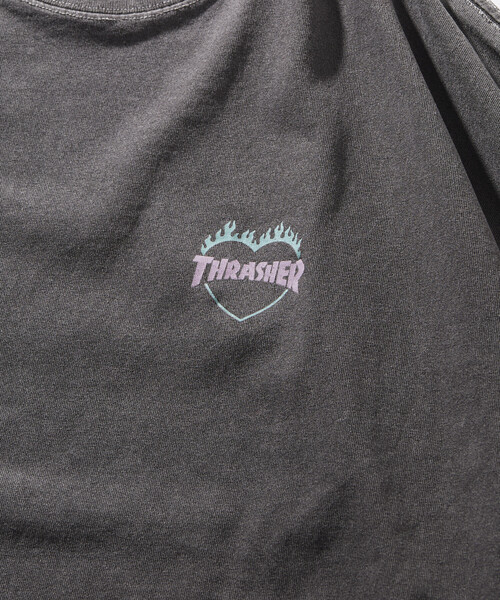 THRASHER（スラッシャー）の「THRASHER/スラッシャー バックロゴフレイムハート Tシャツ(限定展開)(UNISEX)（Tシャツ/カットソー・メンズ・ネイビー/オフホワイト/ブラック・SMALL/LARGE/MEDIUM）」の19枚目の写真