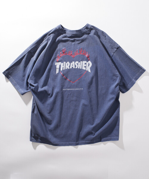 THRASHER（スラッシャー）の「THRASHER/スラッシャー バックロゴフレイムハート Tシャツ(限定展開)(UNISEX)（Tシャツ/カットソー・メンズ・ネイビー/オフホワイト/ブラック・SMALL/LARGE/MEDIUM）」の22枚目の写真