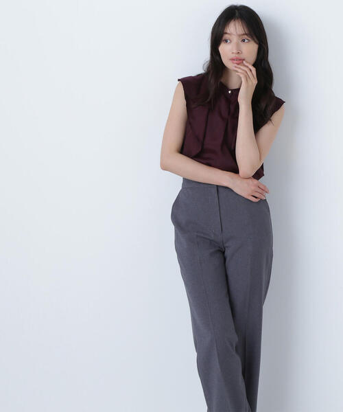 NATURAL BEAUTY BASIC(ナチュラルビューティーベーシック)の「◇ラッフルシアーブラウス(シャツ/ブラウス・レディース・ワイン/ベージュ/ライトグリーン・FREE)」の17枚目の写真