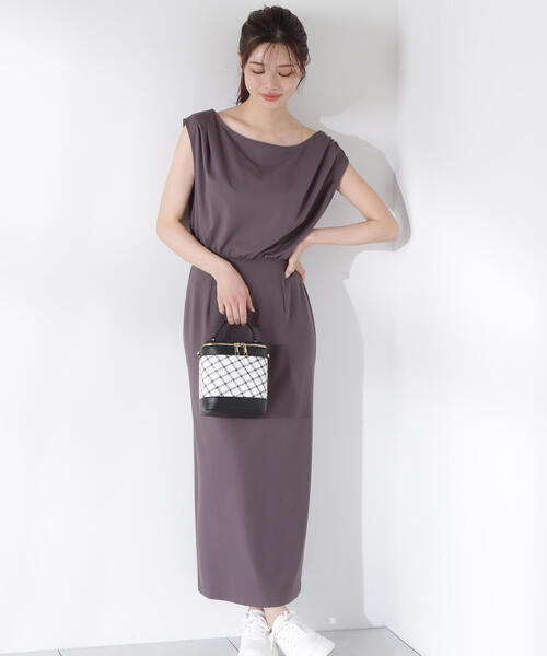 PROPORTION BODY DRESSING（プロポーションボディドレッシング）の「アシメカットワンピース / 1215240615（ワンピース・レディース・ブラック/ブラウン/ピンク・SMALL/MEDIUM/P/S）」の2枚目の写真