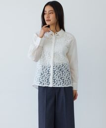 STRATA（エストラータ）の「フラワーエンブロイダリーシャツ 【低身長・小柄女性】（シャツ/ブラウス）」