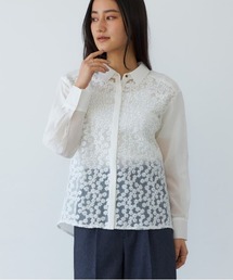 STRATA（エストラータ）の「フラワーエンブロイダリーシャツ 【低身長・小柄女性】（シャツ/ブラウス）」