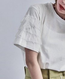 Fashion Letter（ファッションレター）の「ティアードフリル袖 ブラウスTシャツ（Tシャツ/カットソー）」