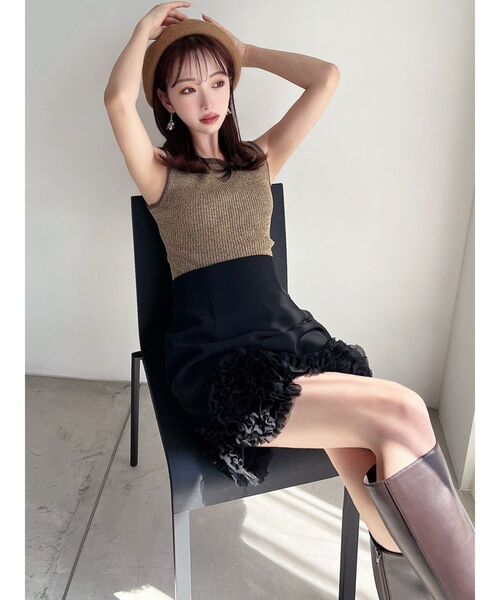 RESEXXY（リゼクシー）の「メランジニットタンク（タンクトップ・レディース・ブラック/グレー/ブラウン・FREE）」の15枚目の写真