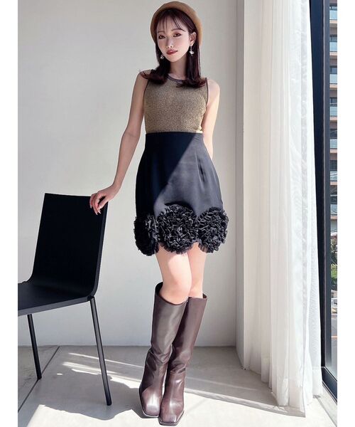 RESEXXY（リゼクシー）の「メランジニットタンク（タンクトップ・レディース・ブラック/グレー/ブラウン・FREE）」の17枚目の写真