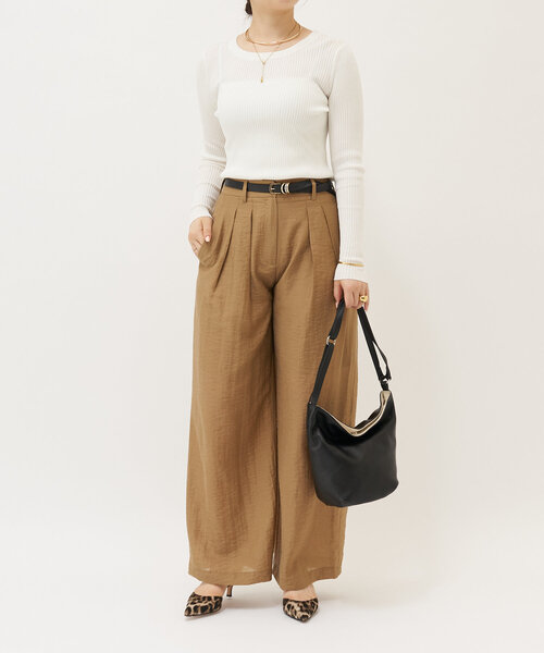 LIVETART(リヴェタート)の「レザーショルダーバッグ(ショルダーバッグ・レディース・ブラウン/ブラック・FREE)」の10枚目の写真