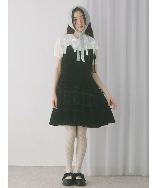 merry Jenny フレアミニワンピース merry jenny ワンピース コルセットベロアフレアミニワンピース