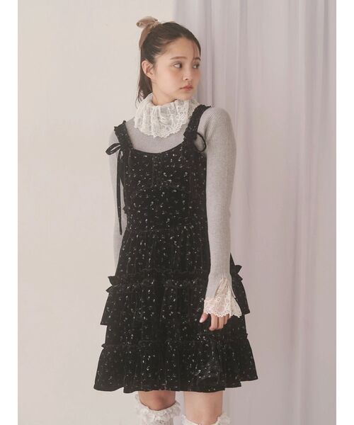 セール】コルセットベロアフレアミニワンピース（ワンピース）｜merry