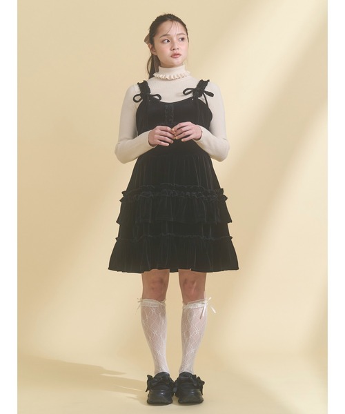 セール】コルセットベロアフレアミニワンピース（ワンピース）｜merry