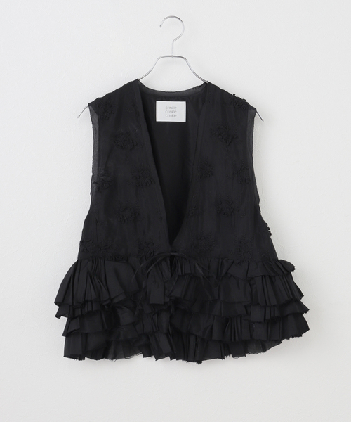 【最終価格】crinkle crinkle crinkle フラワー ベスト 最終値下げ>crinkle crinkle crinkle ニットベスト - メルカリ