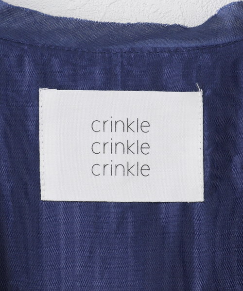 crinkle crinkle crinkle(クリンクルクリンクルクリンクル)の「【crinkle crinkle crinkle】 frill rayon shantung vest:ベスト(その他アウター・レディース・ネイビー/ブラック・FREE)」の9枚目の写真