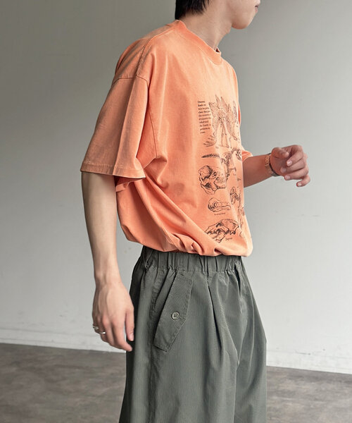 CPCM（シーピーシーエム）の「カラーパウダーダイナソーT（Tシャツ/カットソー・メンズ・ホワイト/ブルー系その他/オレンジ・MEDIUM/LARGE）」の13枚目の写真