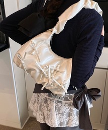 リボンデコシャーリングハンドルミニバッグ