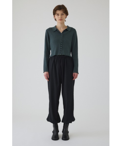 RIM.ARK◆Neck design slim knitカーディガン/FREE/--/WHT/無地 RIM.ARK（リムアーク）の「Transparent line knit CD