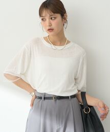 シアースリーブ半袖プルオーバー