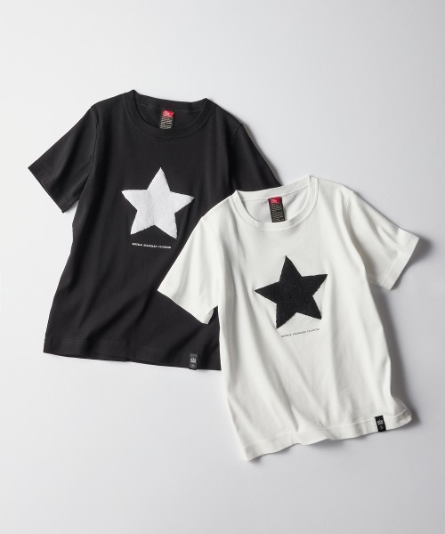 DOUBLE STANDARD CLOTHING(ダブルスタンダードクロージング)の「フライススターTシャツ(Tシャツ/カットソー・レディース・ブラック/オフホワイト・36/38)」の3枚目の写真