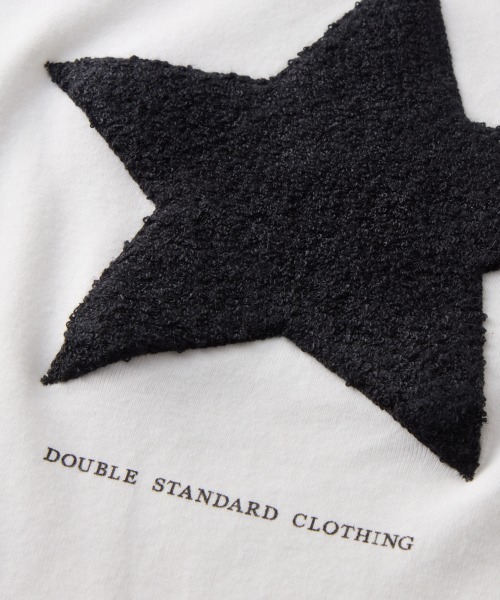 DOUBLE STANDARD CLOTHING(ダブルスタンダードクロージング)の「フライススターTシャツ(Tシャツ/カットソー・レディース・ブラック/オフホワイト・36/38)」の7枚目の写真