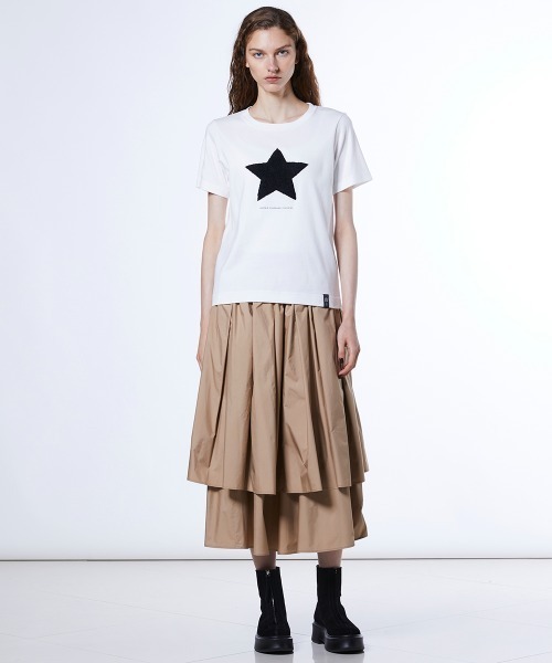 DOUBLE STANDARD CLOTHING(ダブルスタンダードクロージング)の「フライススターTシャツ(Tシャツ/カットソー・レディース・ブラック/オフホワイト・36/38)」の12枚目の写真