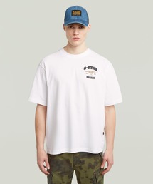 G-STAR | RUNNING DOG BACK GRAPHIC BOXY T-SHIRT/ロゴバックグラフィックボクシーシルエットオーバーサイズTシャツ(Tシャツ/カットソー)