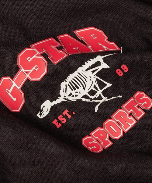 G-STAR（ジースター）の「RUNNING DOG BACK GRAPHIC BOXY T-SHIRT/ロゴバックグラフィックボクシーシルエットオーバーサイズTシャツ（Tシャツ/カットソー・メンズ・ダークブラック/ホワイト・X-SMALL/X-LARGE/LARGE/MEDIUM/SMALL）」の14枚目の写真