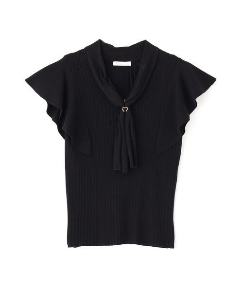 PROPORTION BODY DRESSING(プロポーションボディドレッシング)の「2WAYタイ付きニット / 1215270700(ニット/セーター・レディース・ブラック/オフホワイト/ブルー/ブラウン・FREE)」の8枚目の写真