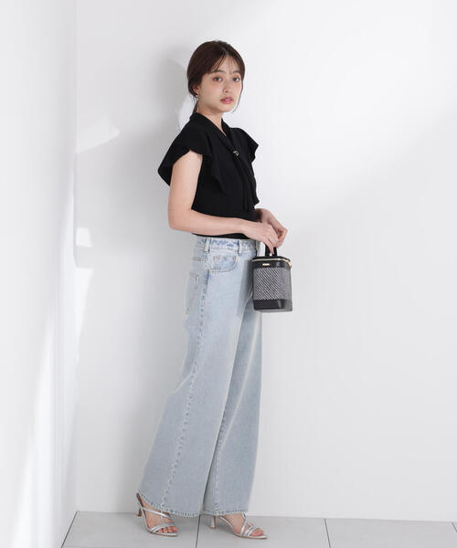 PROPORTION BODY DRESSING(プロポーションボディドレッシング)の「2WAYタイ付きニット / 1215270700(ニット/セーター・レディース・ブラック/オフホワイト/ブルー/ブラウン・FREE)」の12枚目の写真