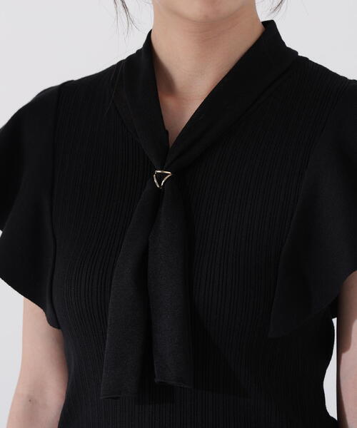 PROPORTION BODY DRESSING(プロポーションボディドレッシング)の「2WAYタイ付きニット / 1215270700(ニット/セーター・レディース・ブラック/オフホワイト/ブルー/ブラウン・FREE)」の15枚目の写真
