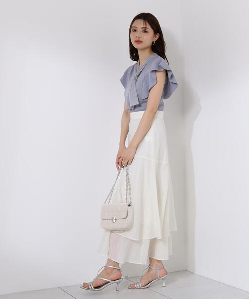 PROPORTION BODY DRESSING(プロポーションボディドレッシング)の「2WAYタイ付きニット / 1215270700(ニット/セーター・レディース・ブラック/オフホワイト/ブルー/ブラウン・FREE)」の5枚目の写真