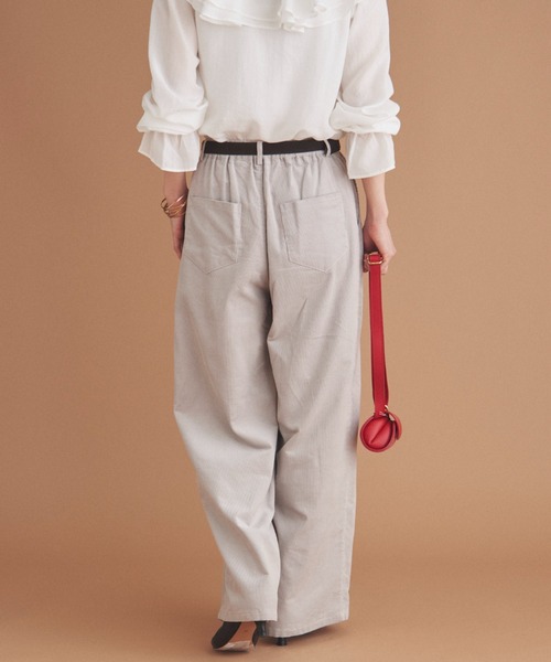 Doux archives(ドゥアルシーヴ)の「コーデュロイタックパンツ(その他パンツ・レディース・グレイッシュベージュ/モカ/レッド・38/36)」の15枚目の写真