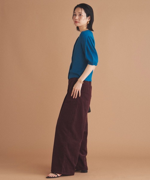 Doux archives(ドゥアルシーヴ)の「コーデュロイタックパンツ(その他パンツ・レディース・グレイッシュベージュ/モカ/レッド・38/36)」の19枚目の写真