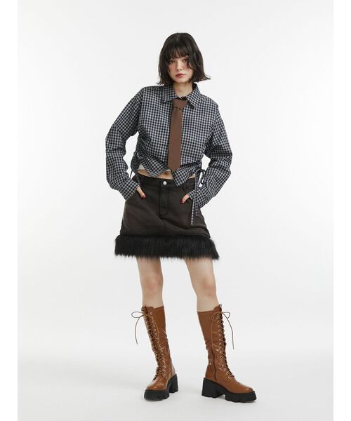 jouetie（ジュエティ）の「ギャザーネクタイシャツ（シャツ/ブラウス・レディース・オフホワイト/ブルー/ネイビー・MEDIUM）」の17枚目の写真