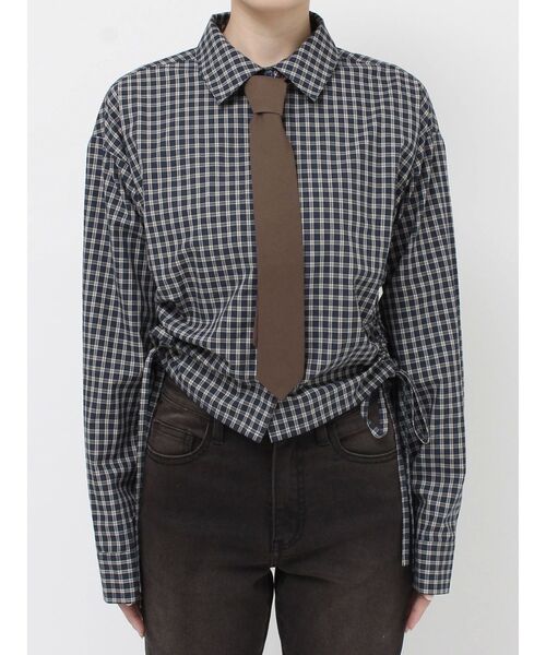 jouetie（ジュエティ）の「ギャザーネクタイシャツ（シャツ/ブラウス・レディース・オフホワイト/ブルー/ネイビー・MEDIUM）」の16枚目の写真