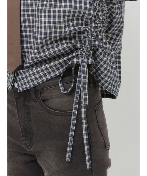 jouetie（ジュエティ）の「ギャザーネクタイシャツ（シャツ/ブラウス・レディース・オフホワイト/ブルー/ネイビー・MEDIUM）」の11枚目の写真