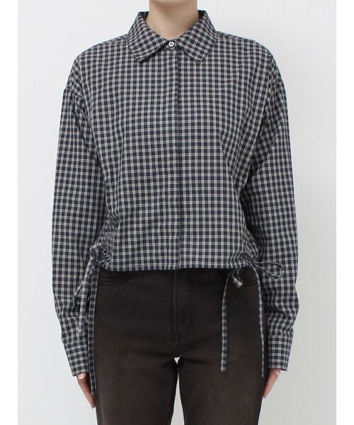 jouetie（ジュエティ）の「ギャザーネクタイシャツ（シャツ/ブラウス・レディース・オフホワイト/ブルー/ネイビー・MEDIUM）」の9枚目の写真