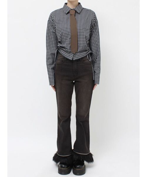 jouetie（ジュエティ）の「ギャザーネクタイシャツ（シャツ/ブラウス・レディース・オフホワイト/ブルー/ネイビー・MEDIUM）」の8枚目の写真