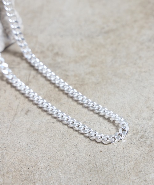 セール】925 SILVER WIDE KIHEI CHAIN NECKLACE 45cm:シルバー925 