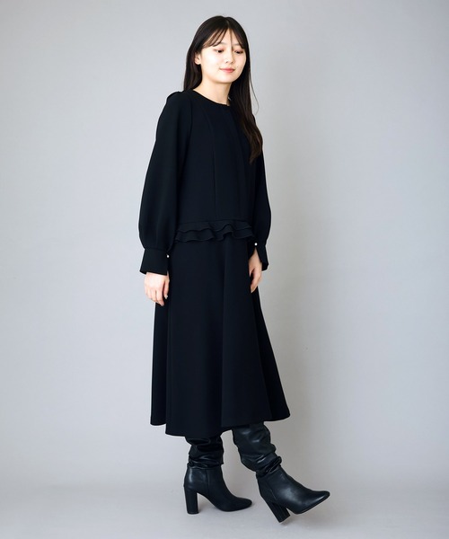 CASUAL】フリルデザインフォーマルドレス【入卒式・結婚式 