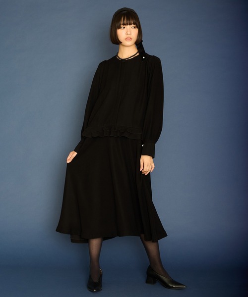 Ranerrh(ラネリ)の「【CASUAL】フリルデザインフォーマルドレス【入卒式・結婚式】【オリジナルパール付】【春夏用】(ワンピース・レディース・ブラック・38)」の13枚目の写真