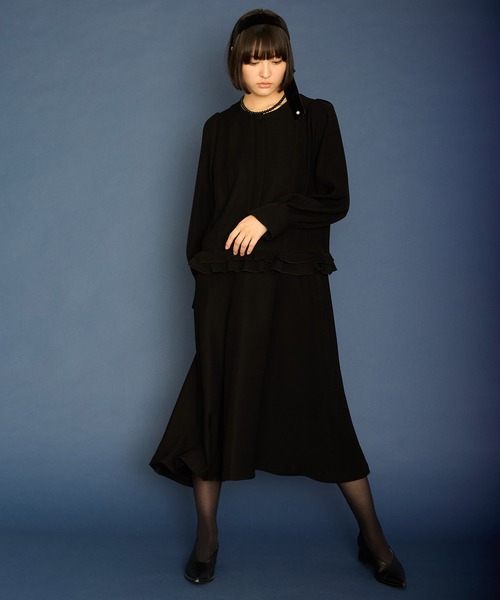 Ranerrh(ラネリ)の「【CASUAL】フリルデザインフォーマルドレス【入卒式・結婚式】【オリジナルパール付】【春夏用】(ワンピース・レディース・ブラック・38)」の18枚目の写真