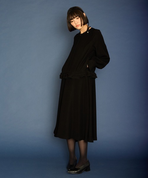 Ranerrh(ラネリ)の「【CASUAL】フリルデザインフォーマルドレス【入卒式・結婚式】【オリジナルパール付】【春夏用】(ワンピース・レディース・ブラック・38)」の19枚目の写真