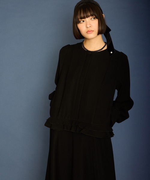 Ranerrh(ラネリ)の「【CASUAL】フリルデザインフォーマルドレス【入卒式・結婚式】【オリジナルパール付】【春夏用】(ワンピース・レディース・ブラック・38)」の22枚目の写真