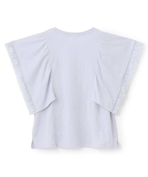 petit main LIEN(プティマインリアン)の「【接触冷感/親子リンク】レースTシャツ(Tシャツ/カットソー・レディース・ホワイト系/ブルーグレー・F)」の9枚目の写真