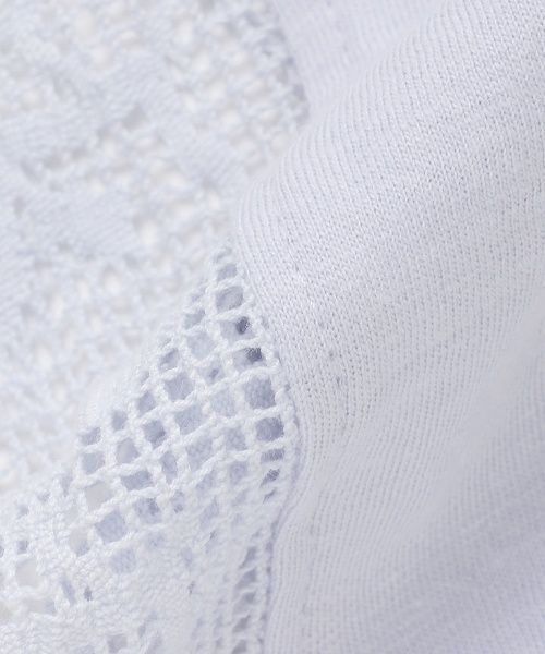 petit main LIEN(プティマインリアン)の「【接触冷感/親子リンク】レースTシャツ(Tシャツ/カットソー・レディース・ホワイト系/ブルーグレー・F)」の14枚目の写真