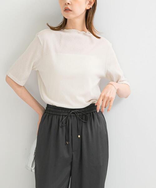 URBAN RESEARCH ROSSO WOMEN（アーバンリサーチ　ロッソ）の「ラメシアーカットソー（Tシャツ/カットソー・レディース・ピンク/オフホワイト/ブラック・FREE）」の2枚目の写真